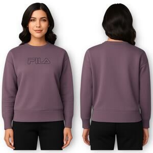 NWT FILA Ladies’ Logo Crewneck Sweatshirt Ephemera Purple Medium